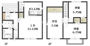 ラ・クレセント　Fの物件間取画像